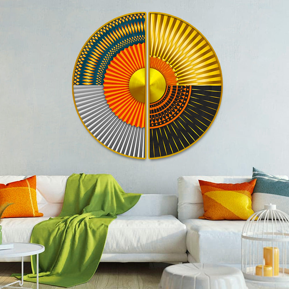 Abstract Geometric Semi Circle Wall Art and Canvas Paintings Main image