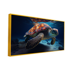 Beautiful Green Sea Turtle Swims Canvas Wall Paintings