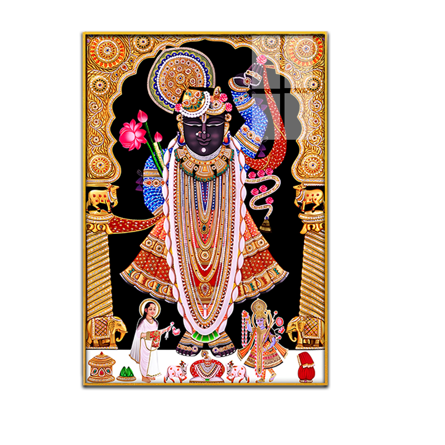 Shreenath Ji Maharaj Spiritual Acrylic Painting Secondary image
