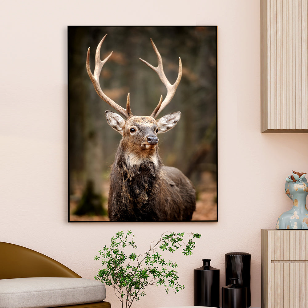 Stunning Red Deer Portrait Wildlife Painting