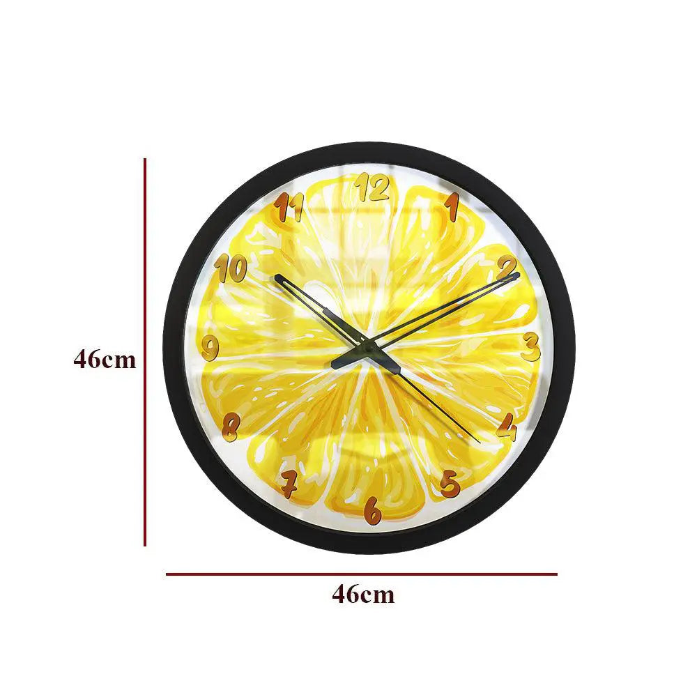 Yellow Lemon Kids Wall Clock
