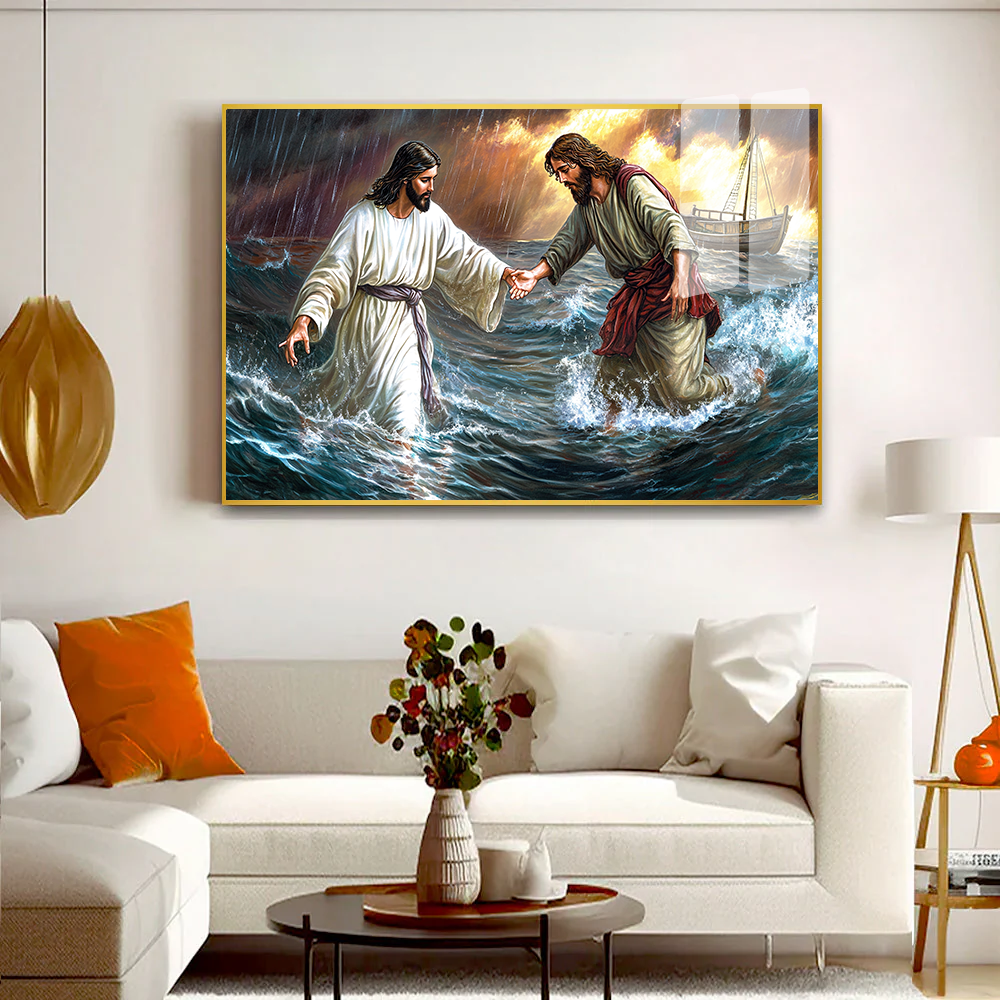 Sermon on the Canvas Jesus Acrylic Wall Paintings & Art Main image