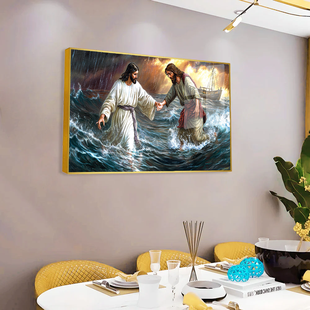 Sermon on the Canvas Jesus Acrylic Wall Paintings & Art Secondary image