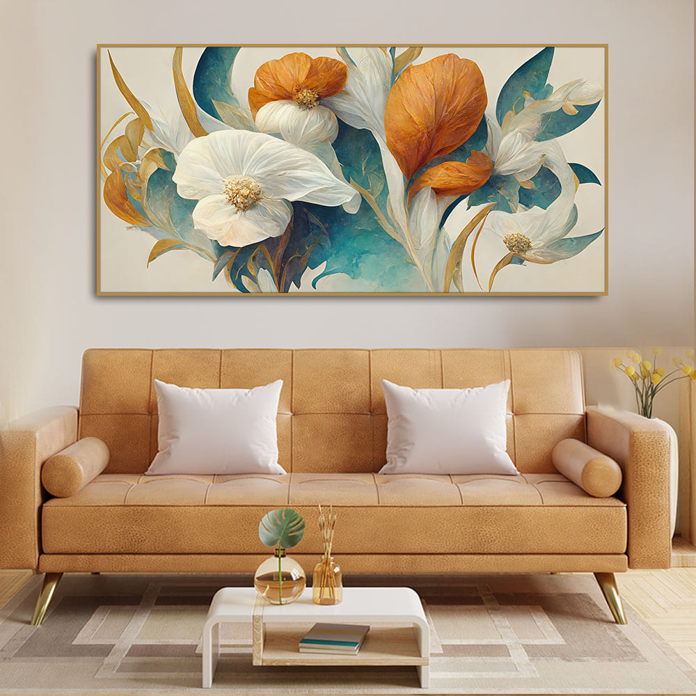 Abstract Colorful Spring Flower Texture Art Canvas Wall Painting Main image