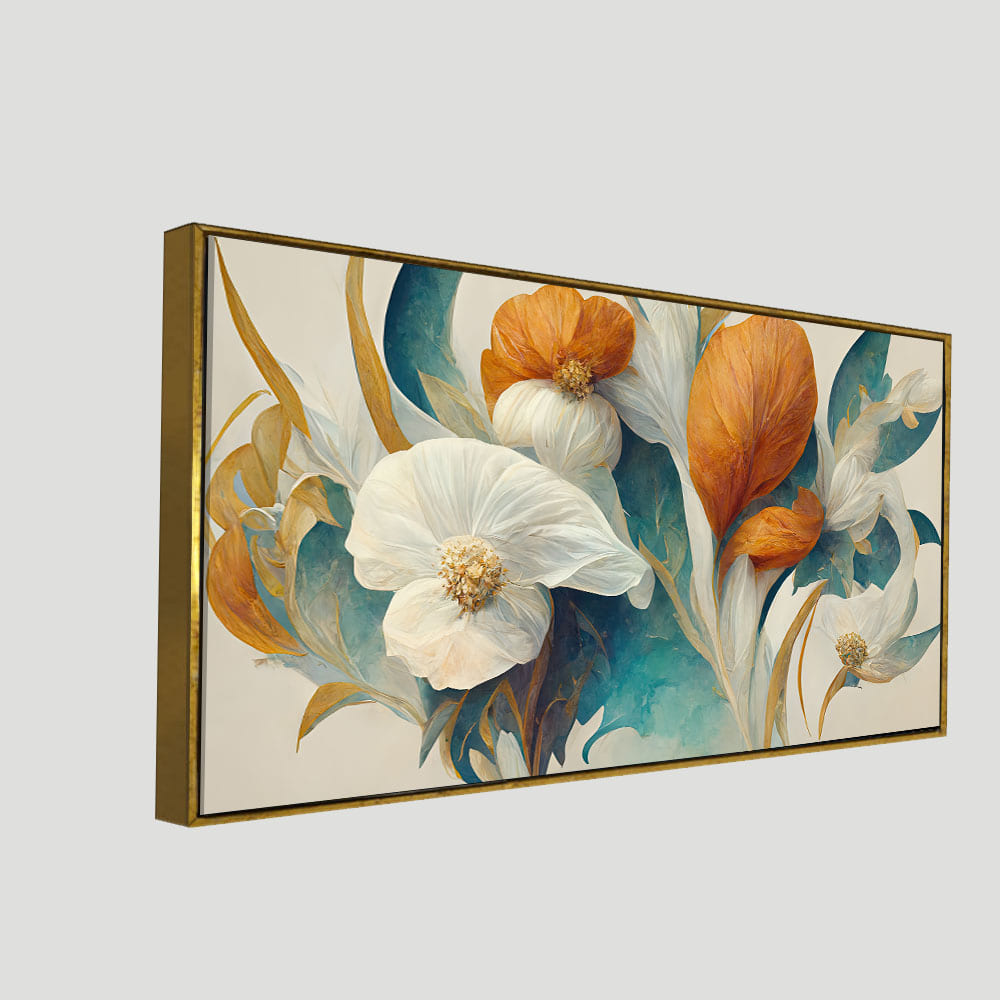 Abstract Colorful Spring Flower Texture Art Canvas Wall Painting Secondary image