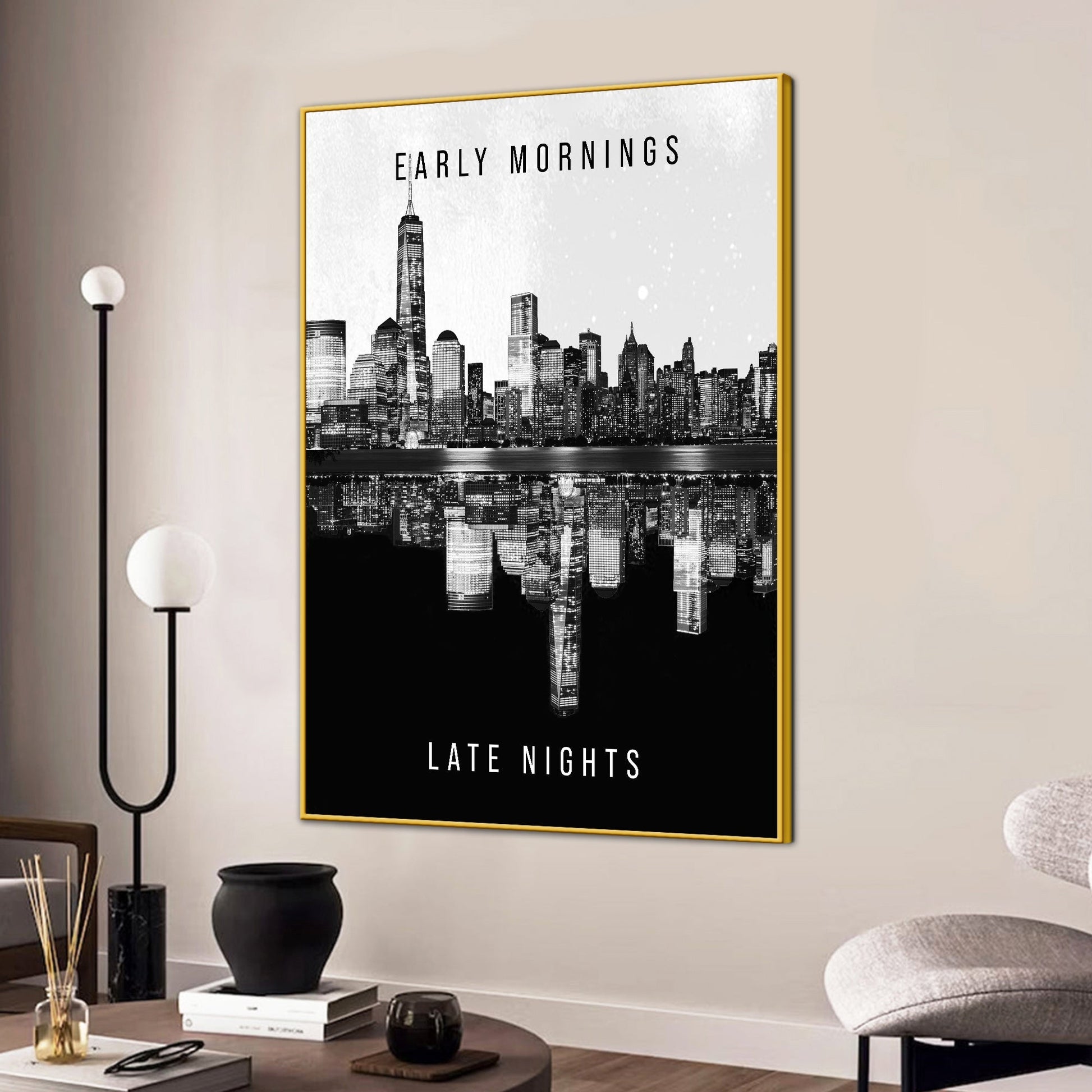 Balance Between Day And Night Cotton Canvas Wall Painting Main image