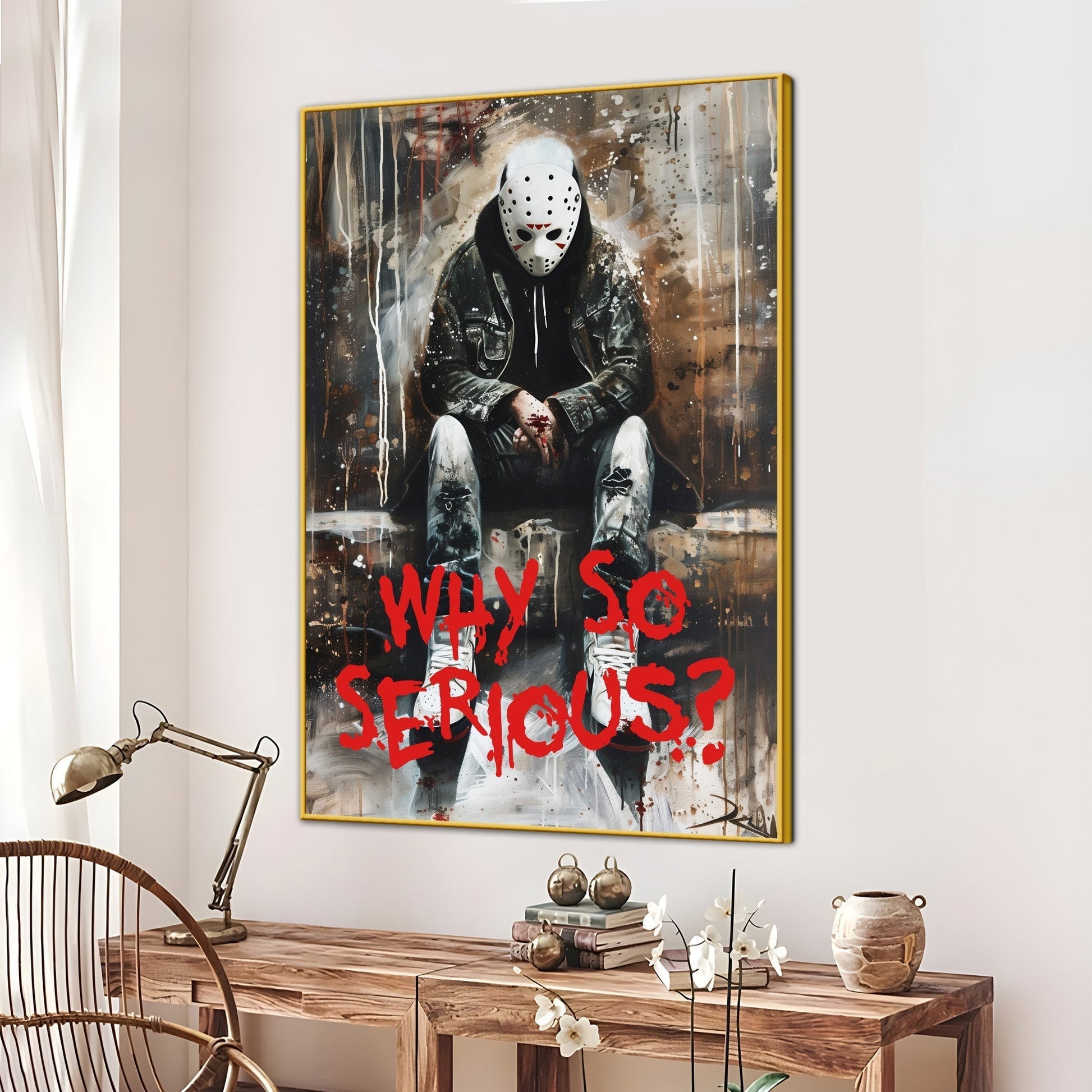 Why So Seroius Cotton Canvas Wall Painting Main image