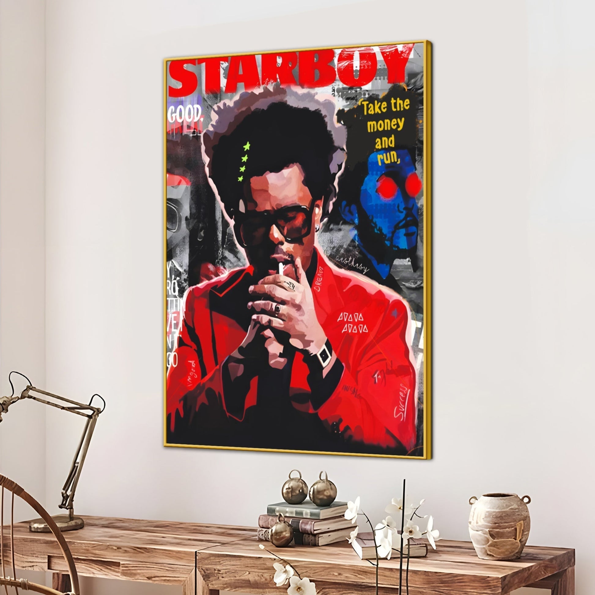 Weeknd The Star Boy Cotton Canvas Wall Painting Main image