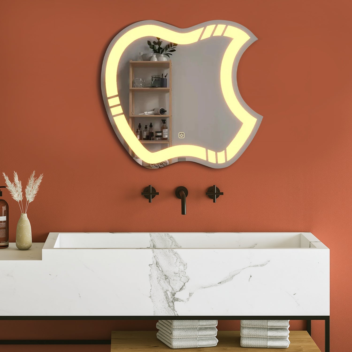 Apple Design LED Bathroom Mirror Secondary image