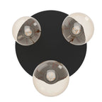 3 Bulbs Black Steel Rounded Shaped Ceiling Light