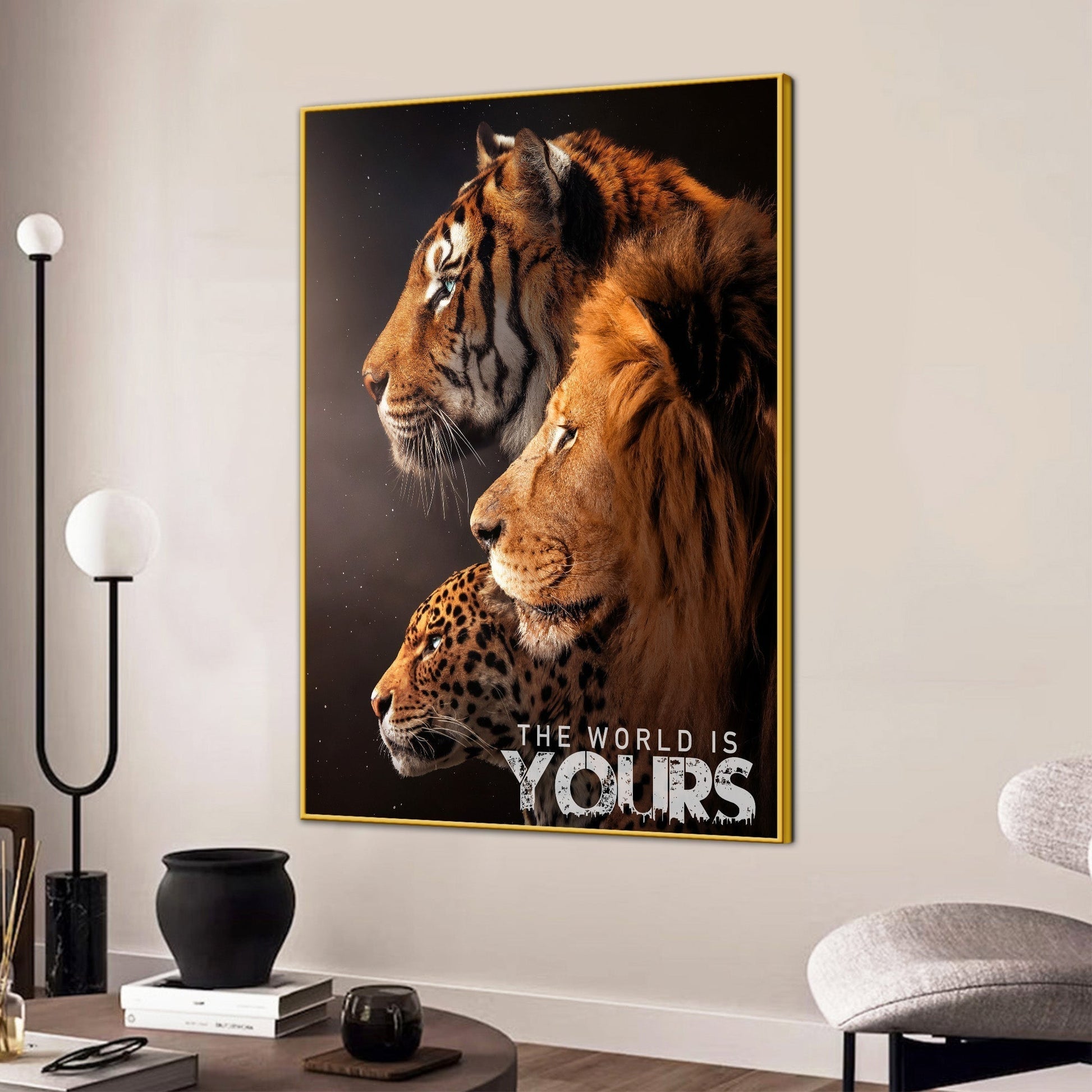 Be The King Of Your World Cotton Canvas Wall Painting Main image