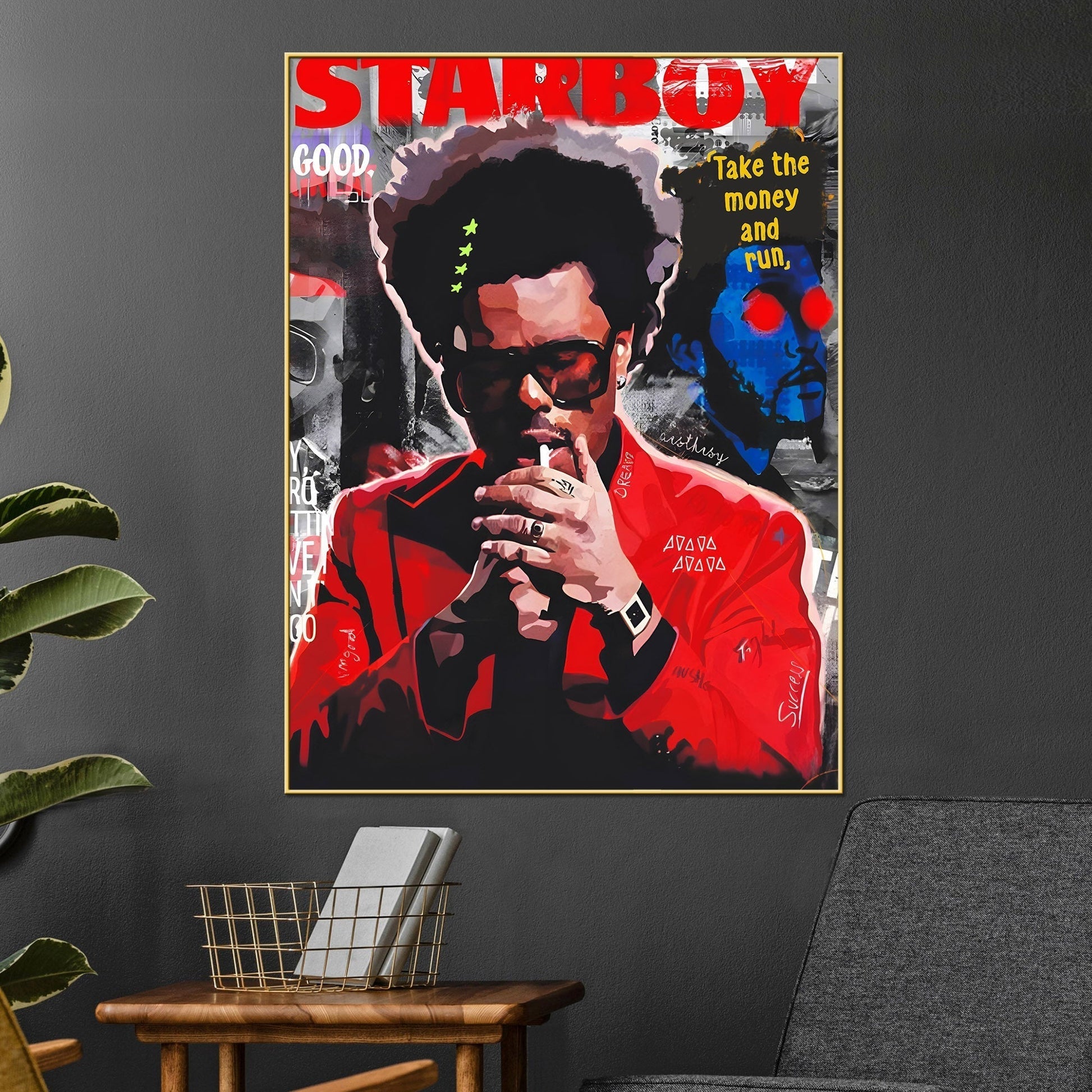 Weeknd The Star Boy Cotton Canvas Wall Painting Secondary image
