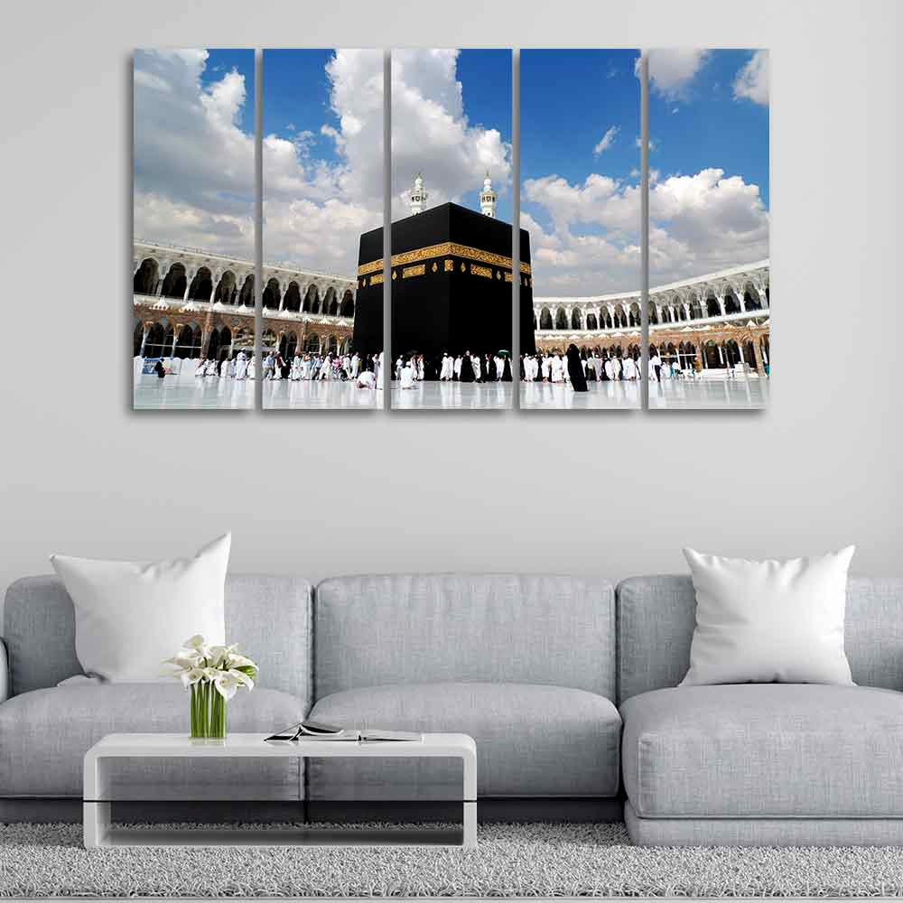 Beautiful Islamic Makka Madina Wall Paintings & Wall Art – 5 Panel Sets Secondary image