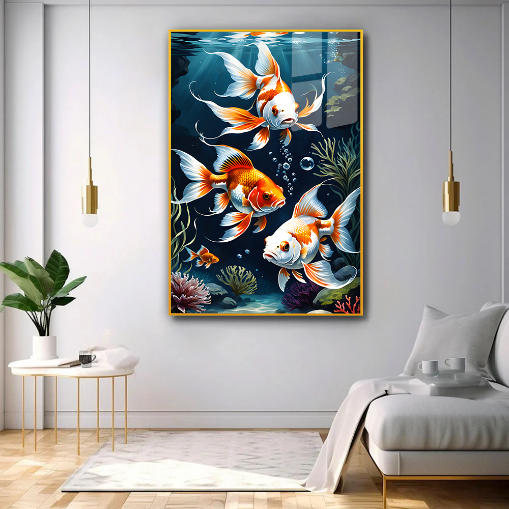 Soft-Toned Fish Acrylic Wall Paintings & Arts Main image