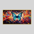 Vivid Nature Dance Butterfly Flying Colorful Patterns Canvas Wall Paintings