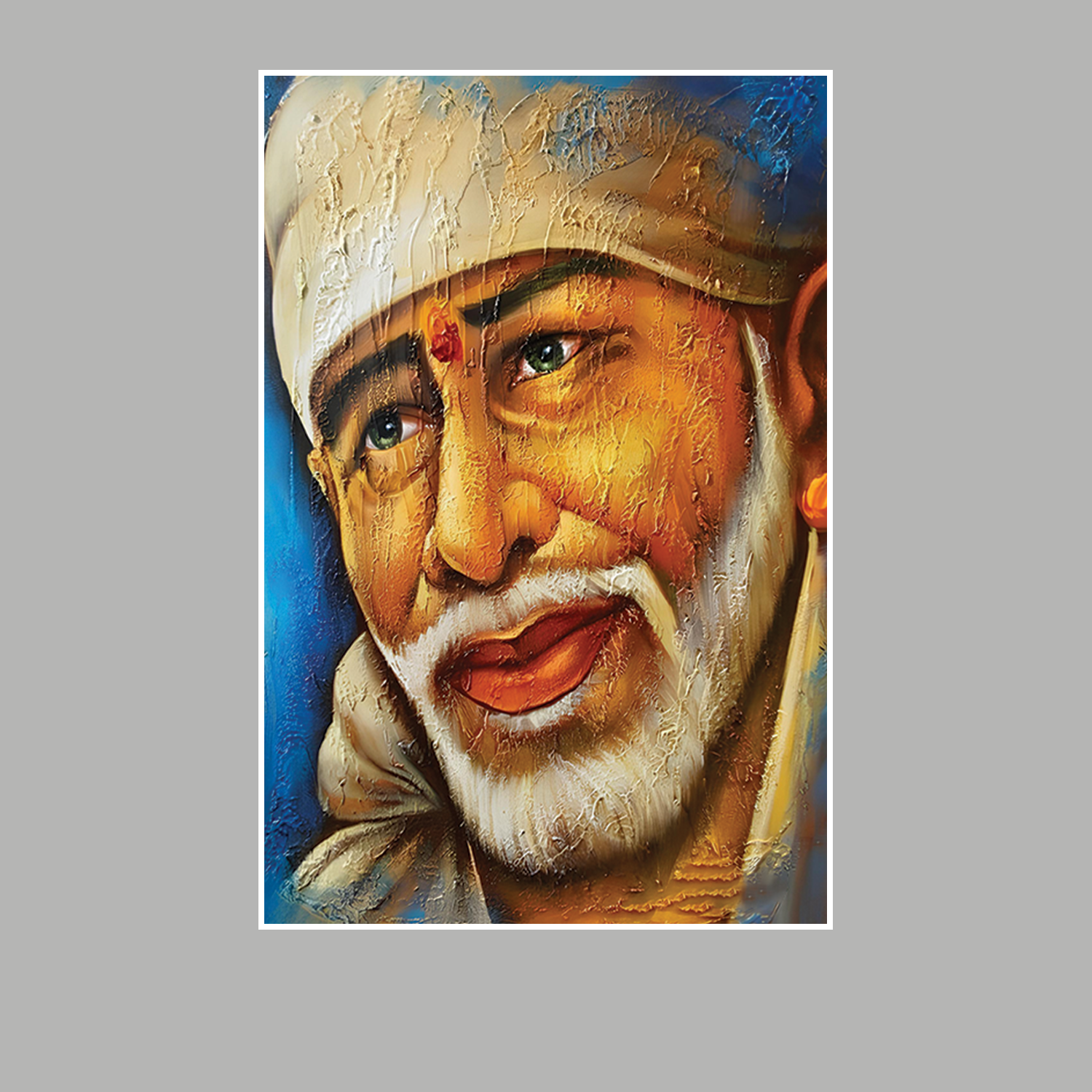 Shirdi  Sai Baba Om Sai Ram Decorative Wall Painting Secondary image
