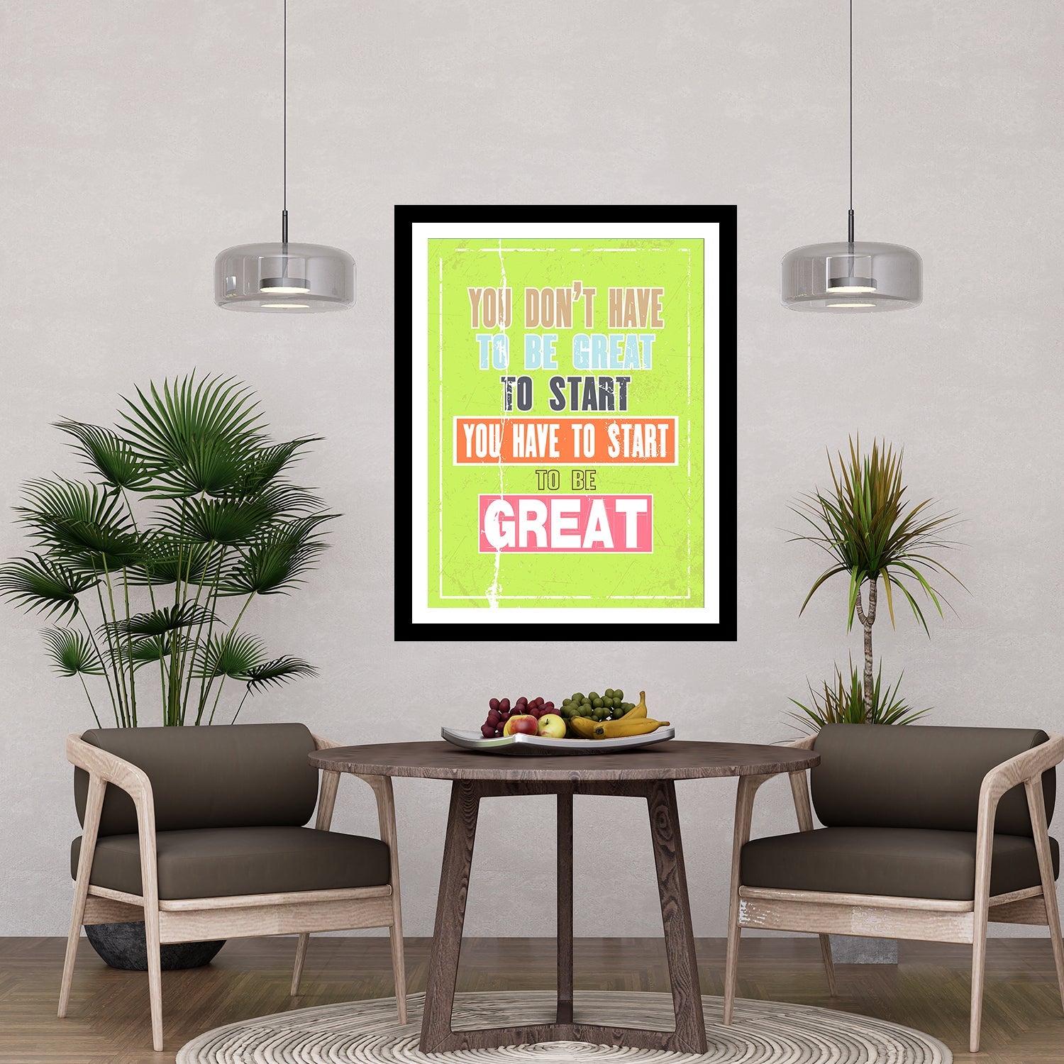 You Don't Have To Be Great To Start You Have To Start To Be Great Motivational Posters Wall Frames for Students, Business, Employees, Startup Secondary image