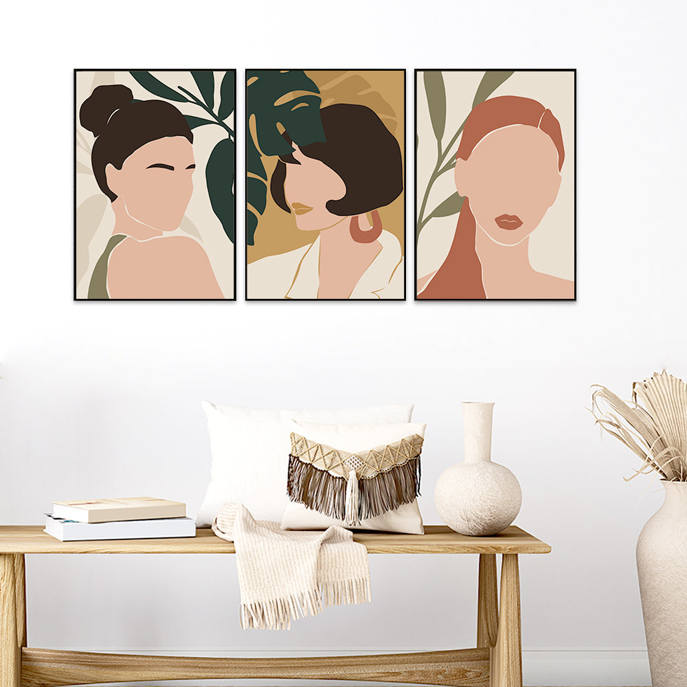 Women In Vogues Abstract Frames Set Of 3 Main image