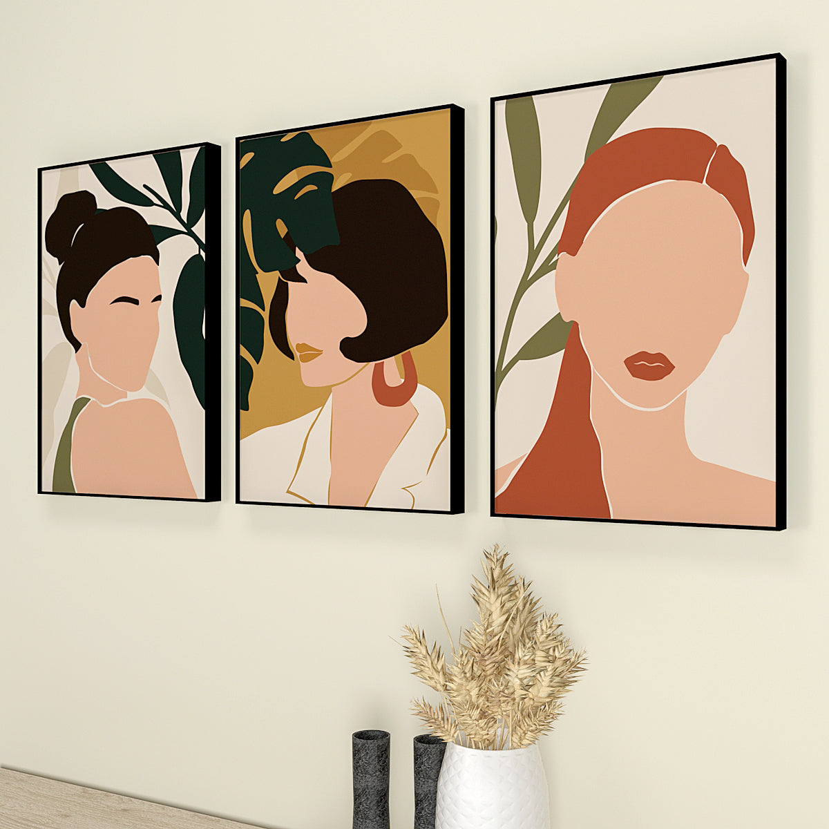 Women In Vogues Abstract Frames Set Of 3 Secondary image