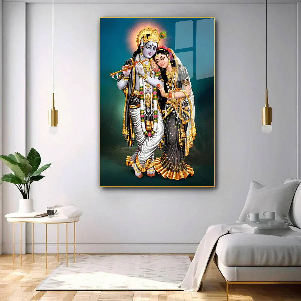 Spiritual Lord Radha Krishna Acrylic Wall Paintings & Arts Clearance Sale Main image