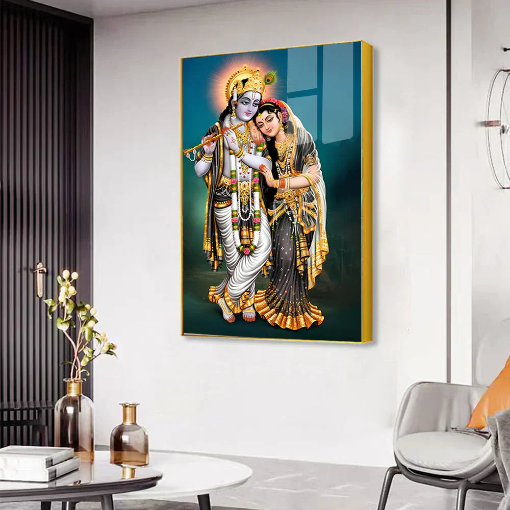 Spiritual Lord Radha Krishna Acrylic Wall Paintings & Arts Clearance Sale Secondary image