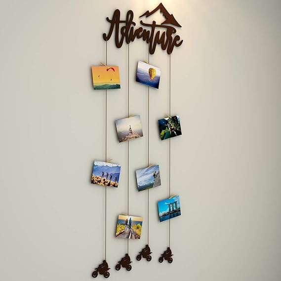Adventure Wood Photo Frame with Clips Secondary image