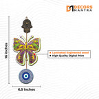 Wooden Butterfly Evil Eye Wall Hanging for Wall Decor
