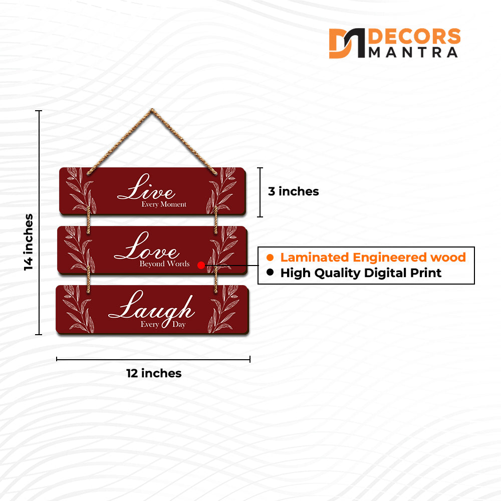 Art Vibes Motivational Quote Decorative Wooden Wall Hanging