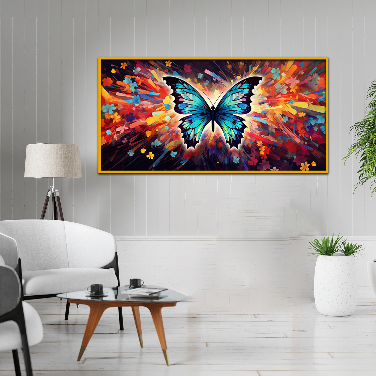 Vivid Nature Dance Butterfly Flying Colorful Patterns Canvas Wall Paintings Main image