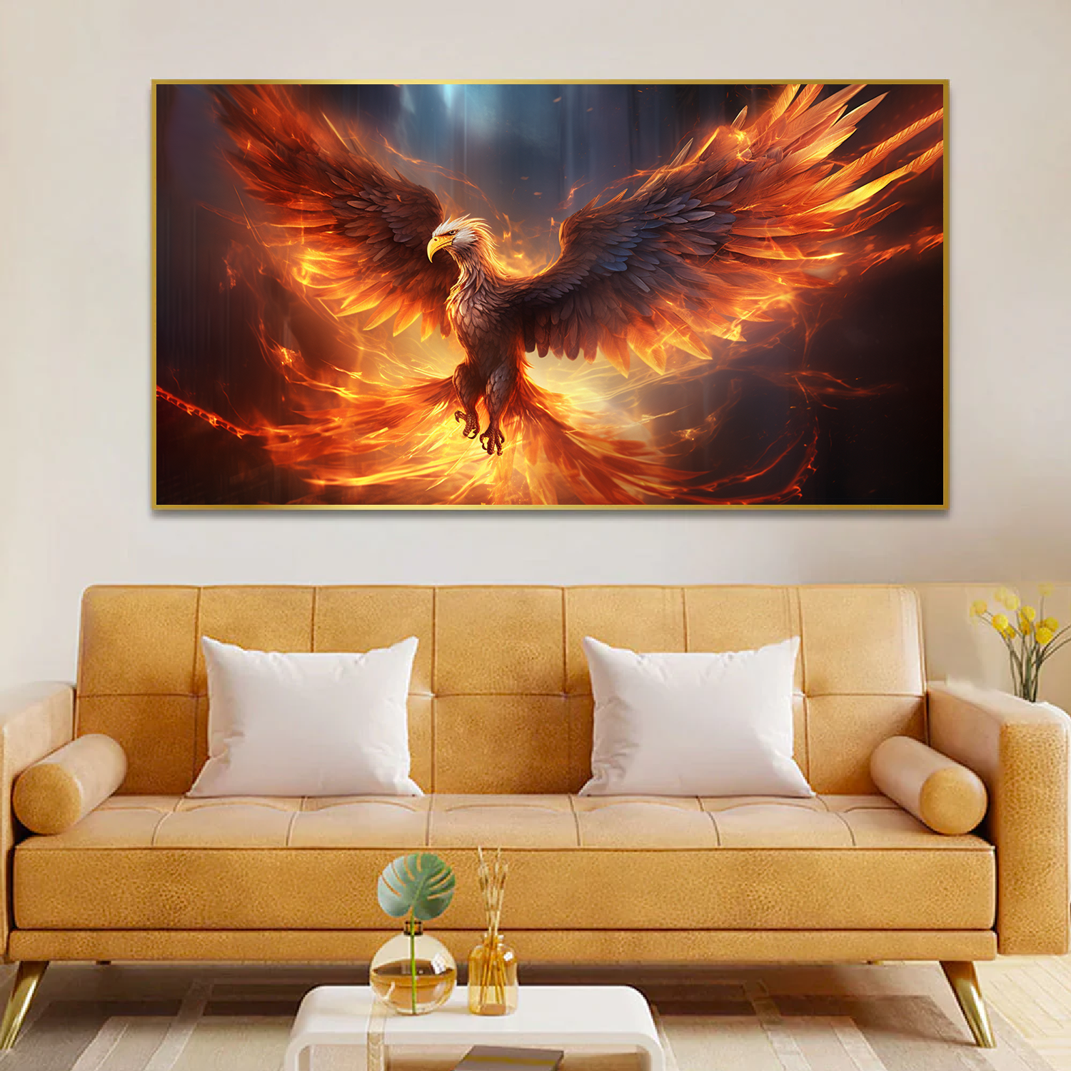 Spiritual Phoenix Vaastu Canvas Wall Paintings Main image