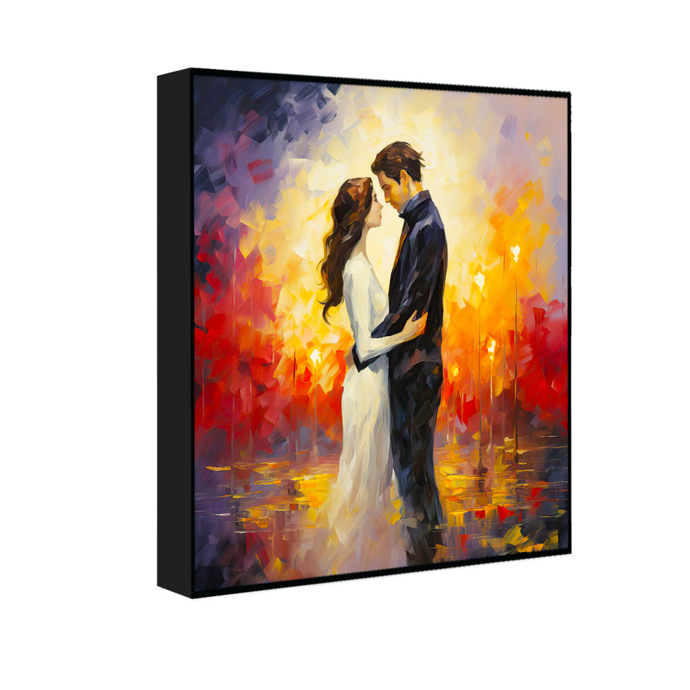 Abstract Couple Love Canvas Wall Paintings & Arts Secondary image