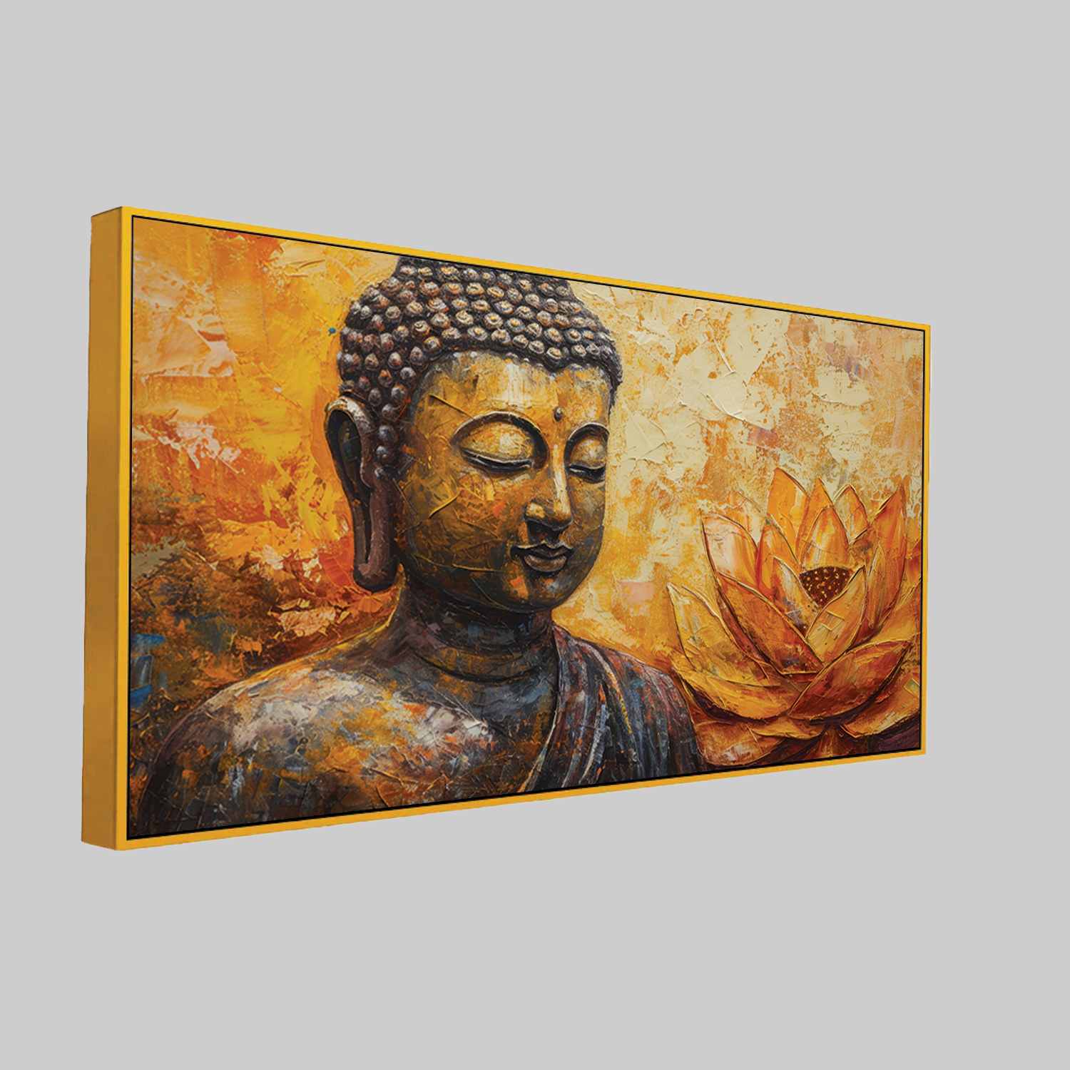 Tasteful Gautam Buddha Canvas Wall Paintings for Living Room, Bedroom, Meditation, Boutiques, Yoga Studios, Office & Workspaces Secondary image