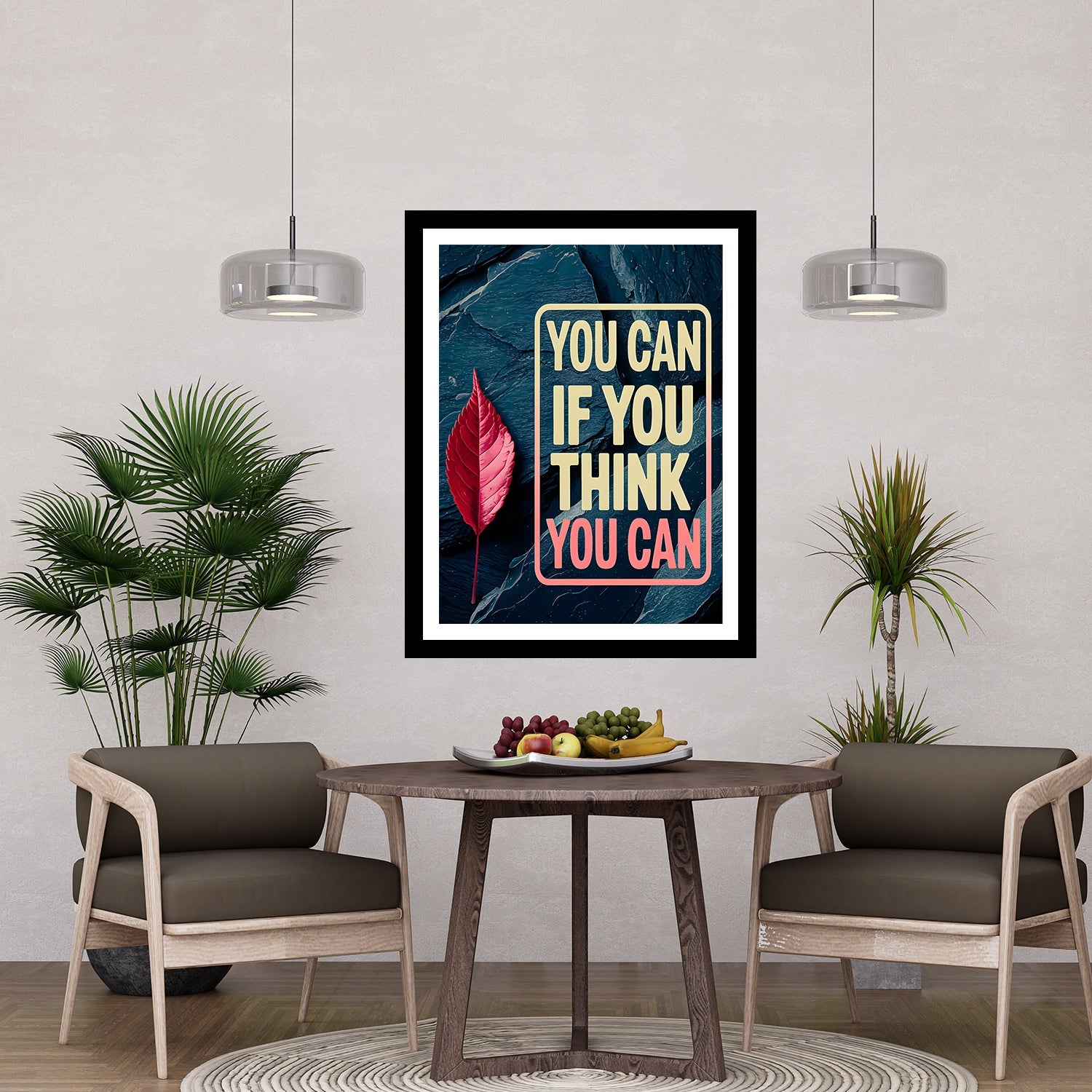You Can If You Think You Can Motivational Posters Wall Frames for Students, Business, Employees, Startup