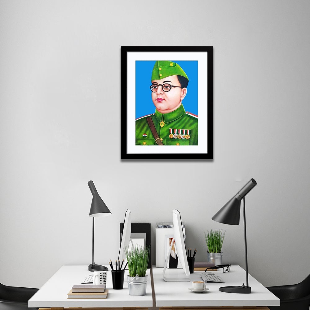 Subhash Chander Bose Framed Wall Painting Main image