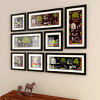 Warli Black Art Frame Set of 8
