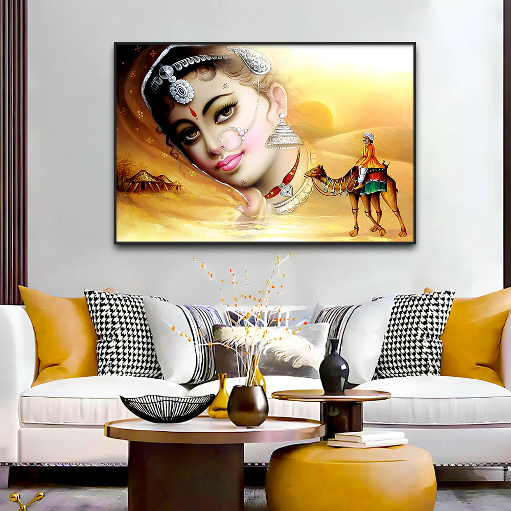 Beautiful Banjara Beauty Indian Women Canvas Printed Wall Paintings & Arts Main image