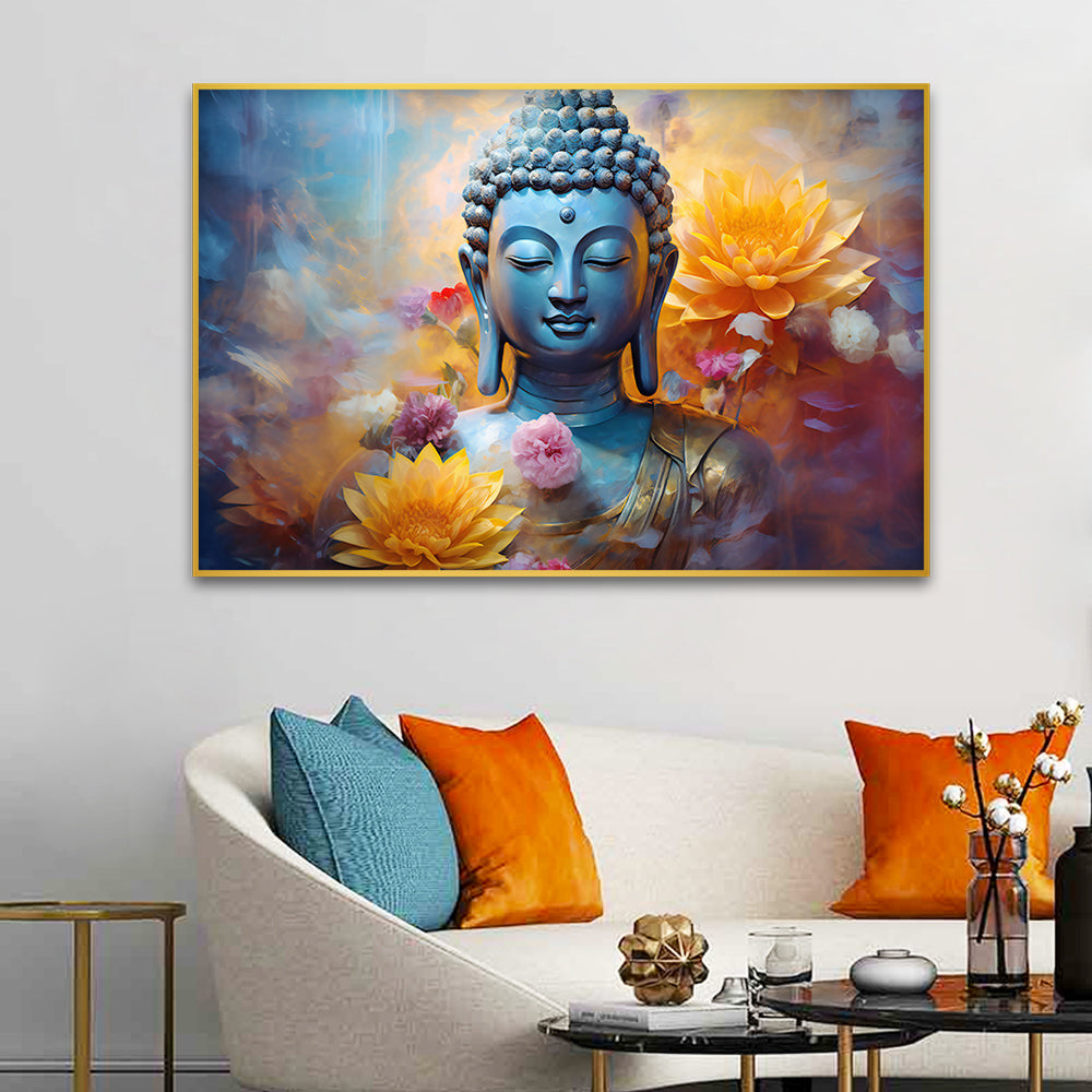 Young Buddha Meditating Cavas Paintings Main image