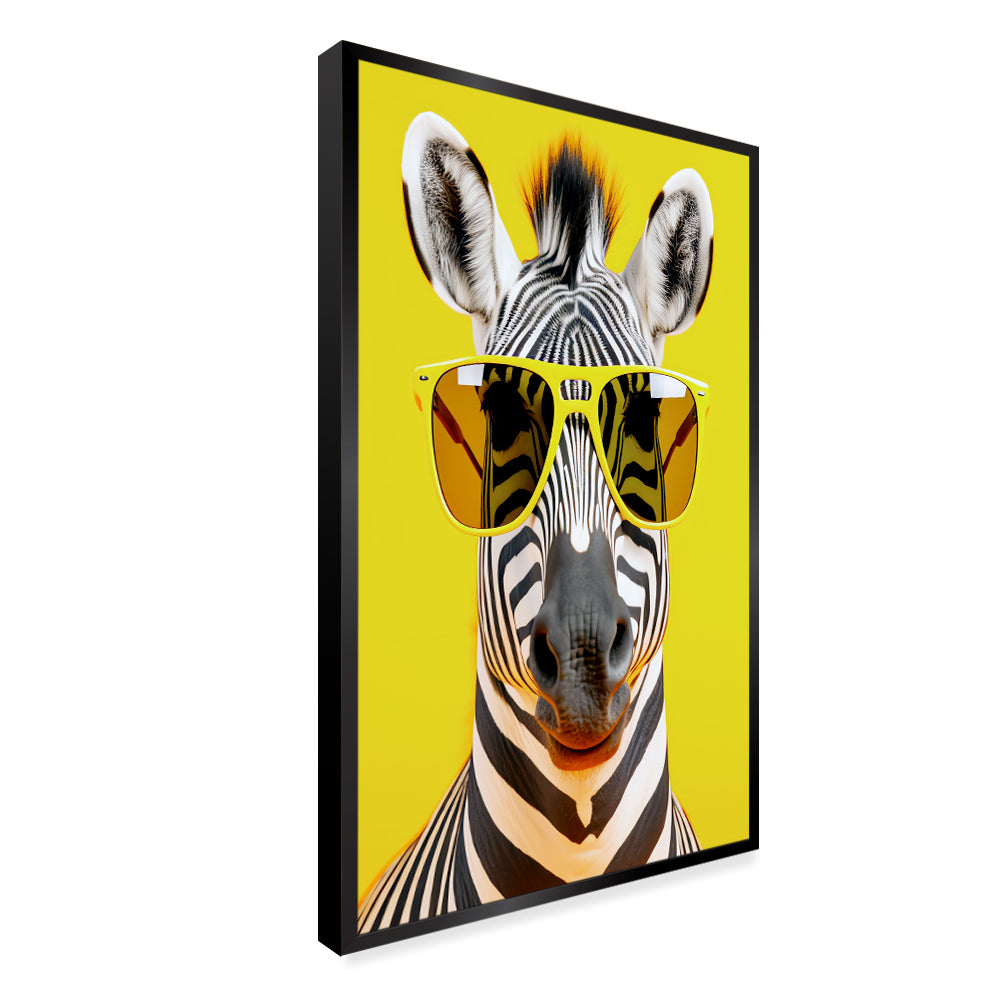 Beautiful Funny Zebra Canvas Printed Wall Paintings & Arts Secondary image