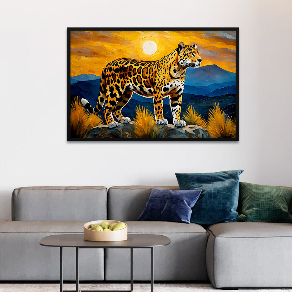 Beautiful Jaguar with Nature Scenery Wall Paintings & Arts Main image