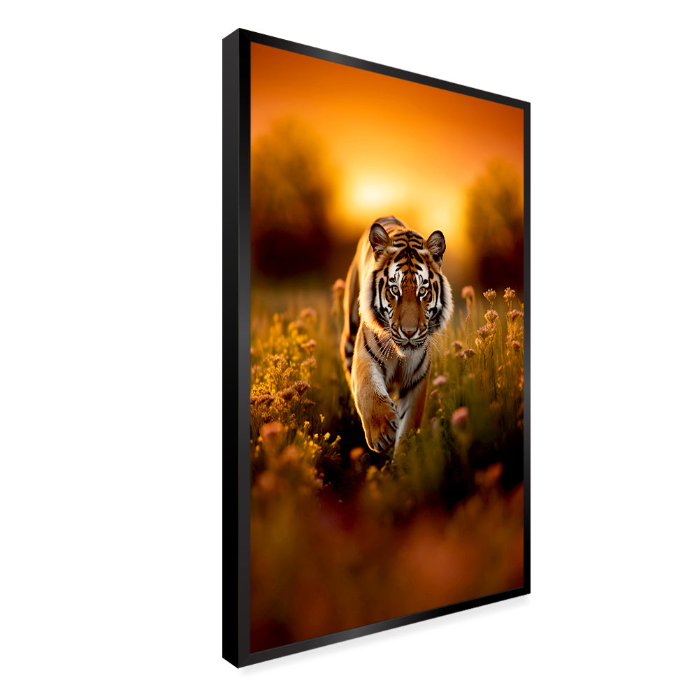 Rising Tiger Sunset Canvas Printed Wall Paintings & Arts Secondary image