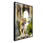 Tiger in an Abandoned Temple Canvas Printed Wall Paintings & Arts