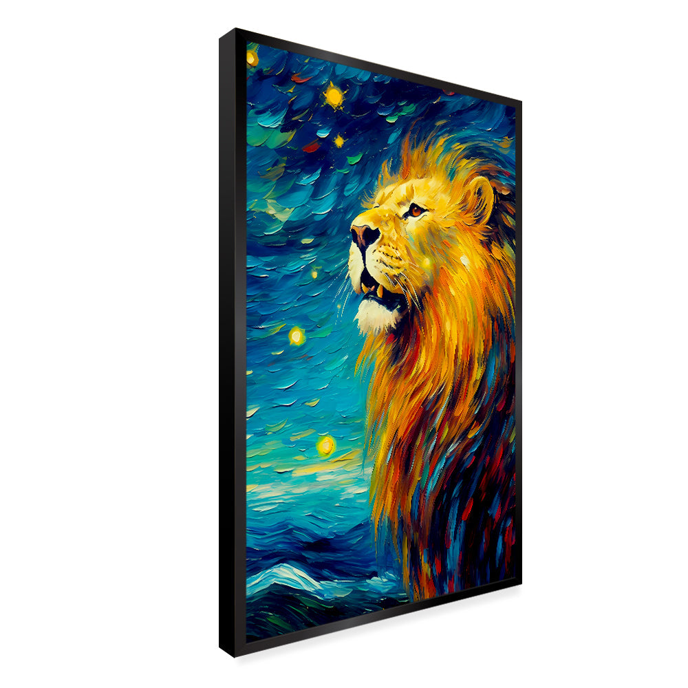 Abstract Design Lion Face Canvas Printed Wall Paintings & Arts Secondary image