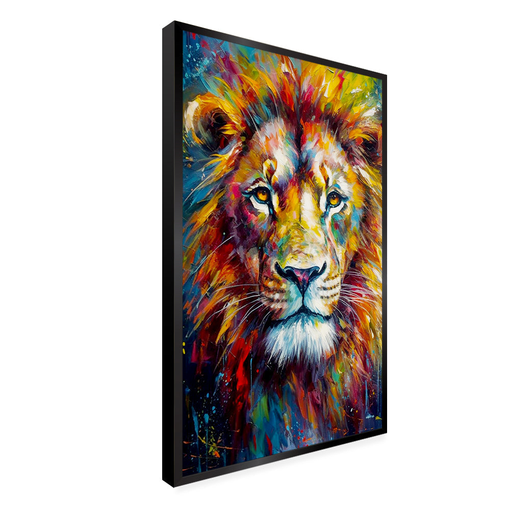 Beautiful Abstract Design Lion Face Canvas Printed Wall Paintings & Arts Secondary image