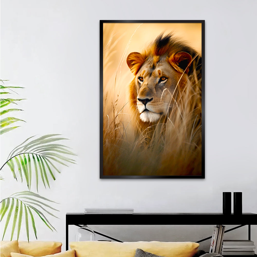 Beautiful Lion Face Canvas Printed Wall Paintings & Arts Main image