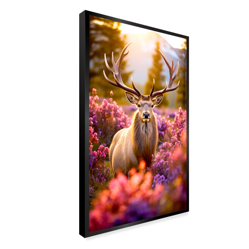 Wild Elk in Nature Scenery Canvas Printed Wall Paintings & Arts Secondary image