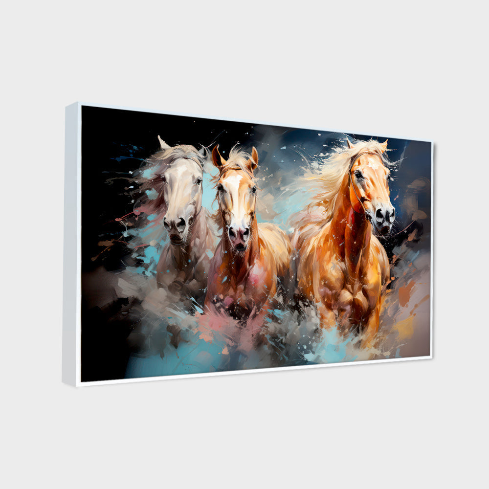 Beautiful Abstract Design Horses Canvas Big Wall Painting & Arts Secondary image