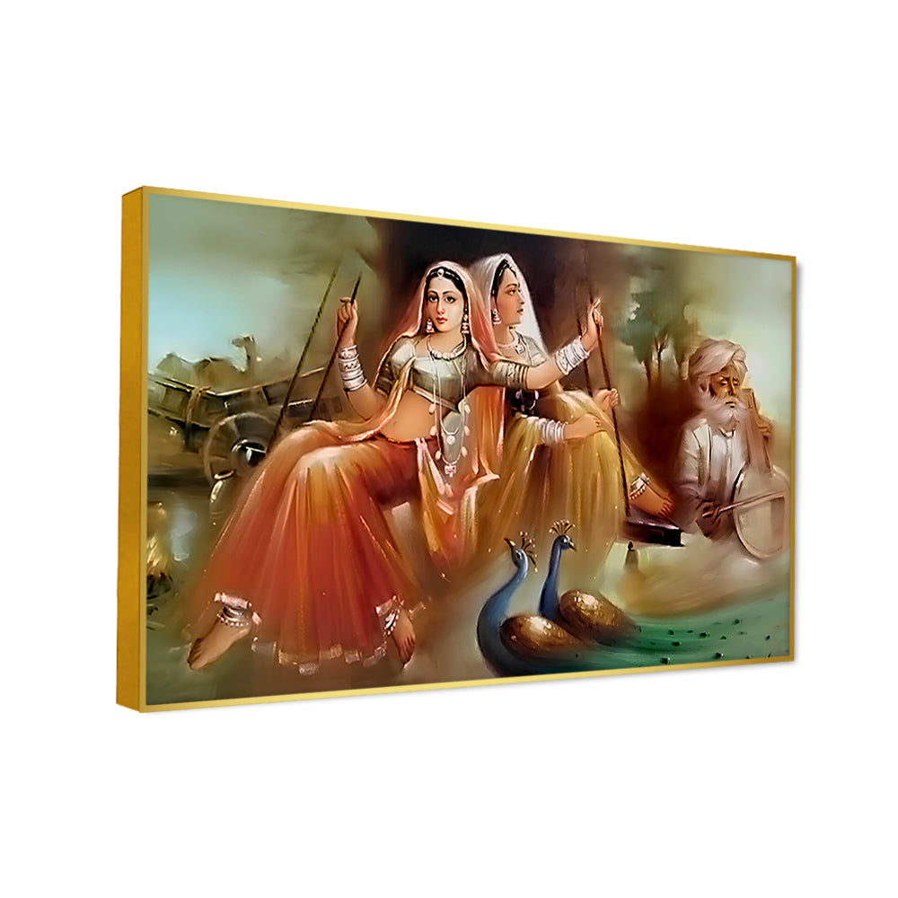 The Magic of Music Rajasthani Canvas Printed Wall Paintings & Arts Secondary image