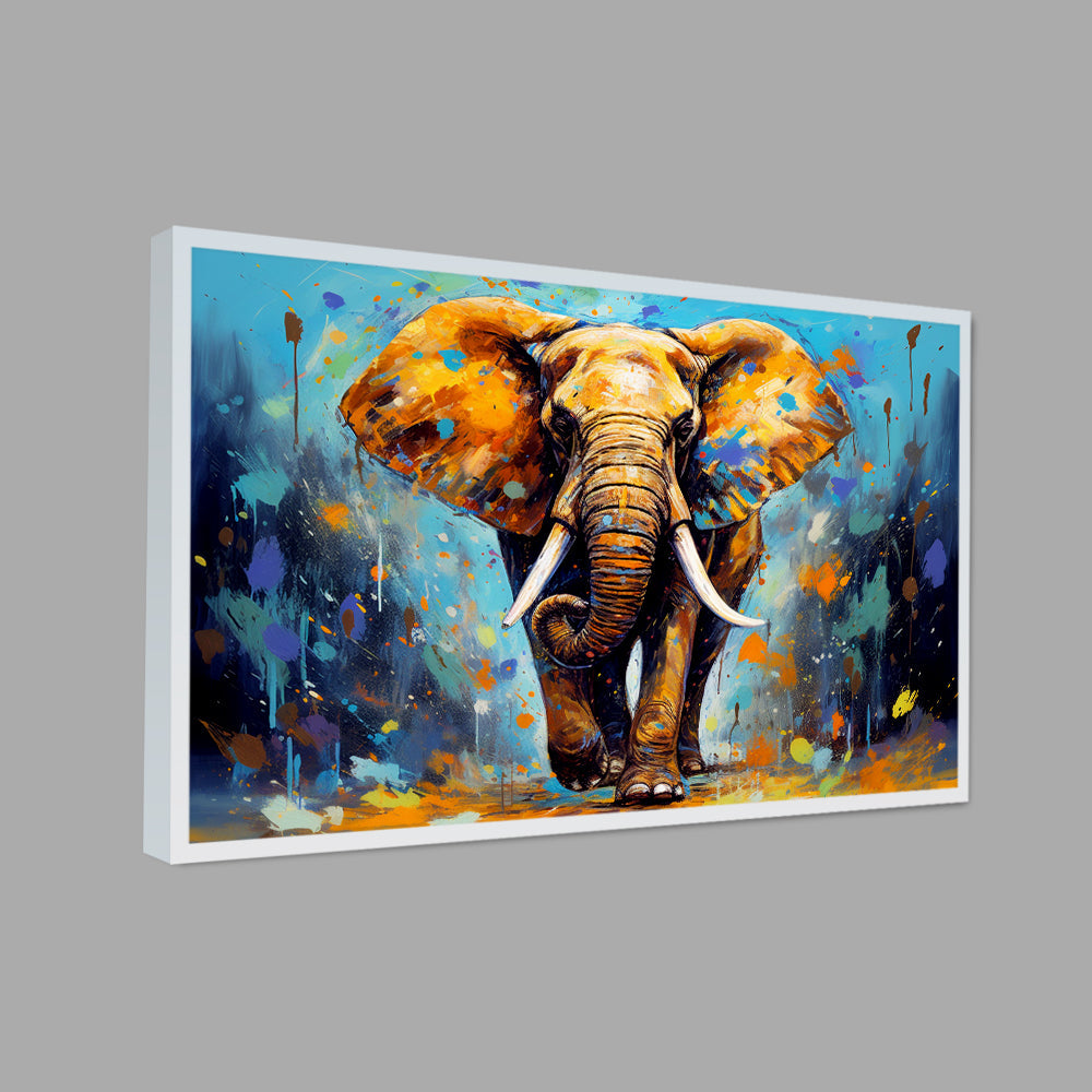 A Big Colorful Elephant Abstract Design Canvas Printed Wall Paintings & Arts Secondary image