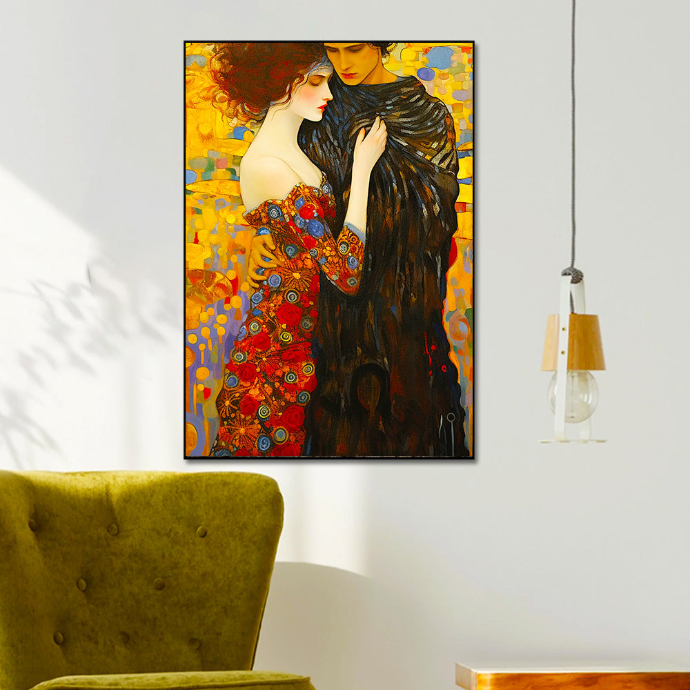 Beautiful Eternal Love Amidst Nature's Harmony Oswaldo Guayasamin's Canvas Wall Paintings & Arts Main image