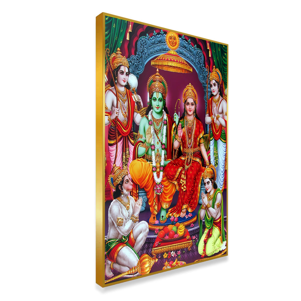Traditional Ram Darbar Canvas Wall Paintings & Arts Secondary image